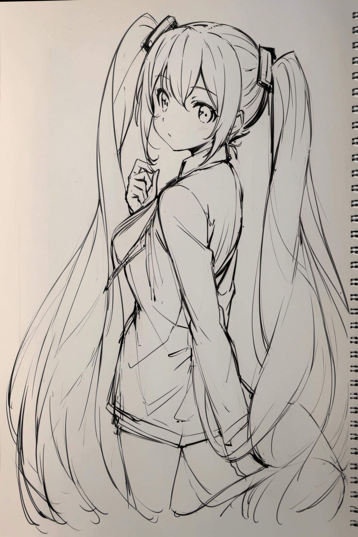 23308-1842641762-1girl, monochrome, long hair, solo, twintails, greyscale, hatsune miku, looking back, very long hair, lineart, sketch, _lora_Kan.png